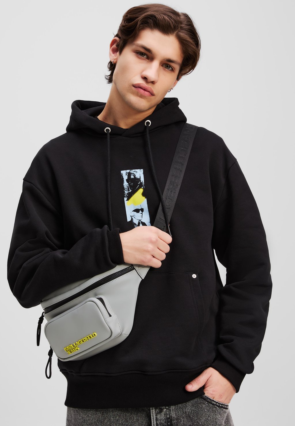 

Поясная сумка KARL LAGERFELD JEANS, серый