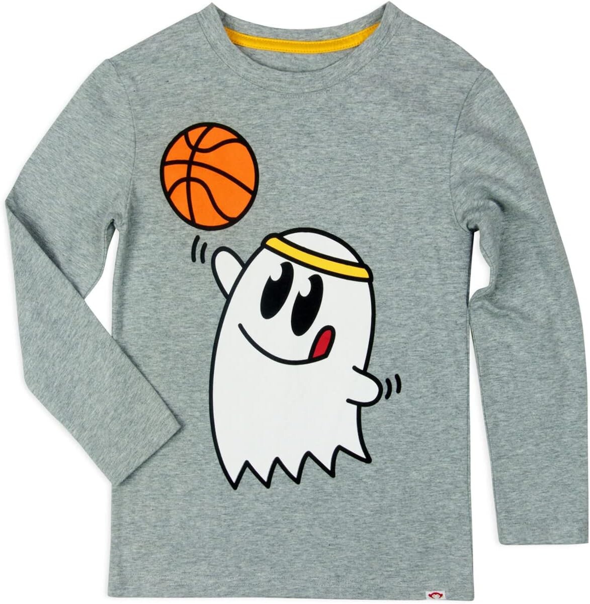

Футболка Appaman Ghost Basketball Graphic Long Sleeve Tee, цвет Heather Mist
