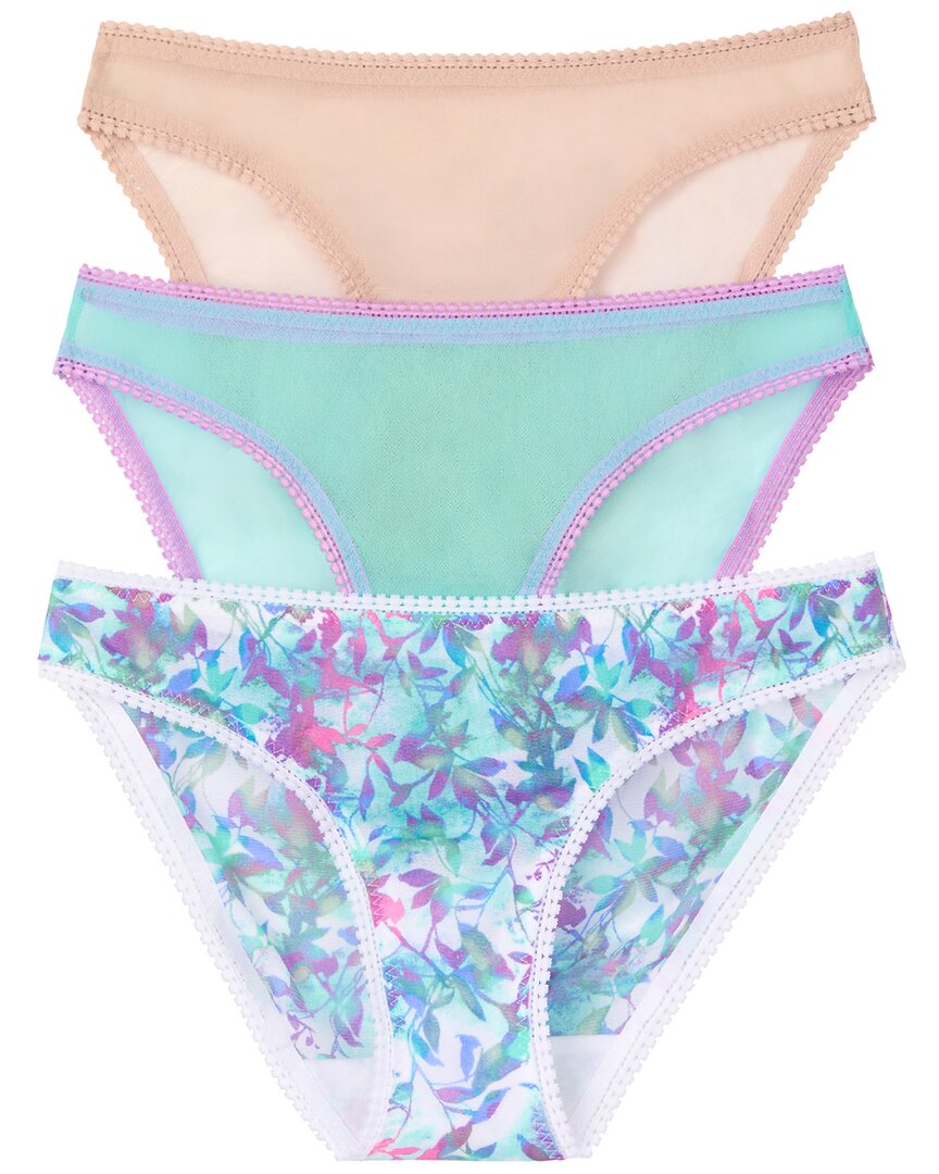 

Набор из 3 сетчатых бикини OnGossamer On Gossamer, мультиколор