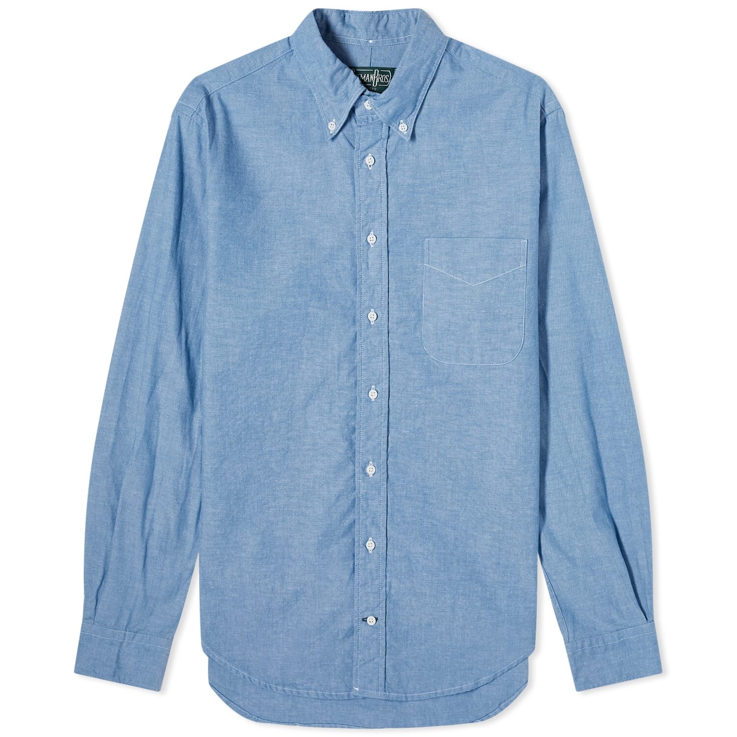 

Рубашка Gitman Vintage Button Down Chambray Shirt, синий