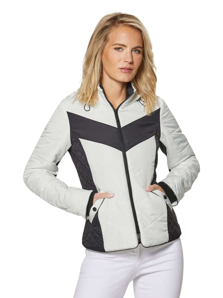 

MADELEINE Стеганая куртка в контрастном бело-черном исполнении