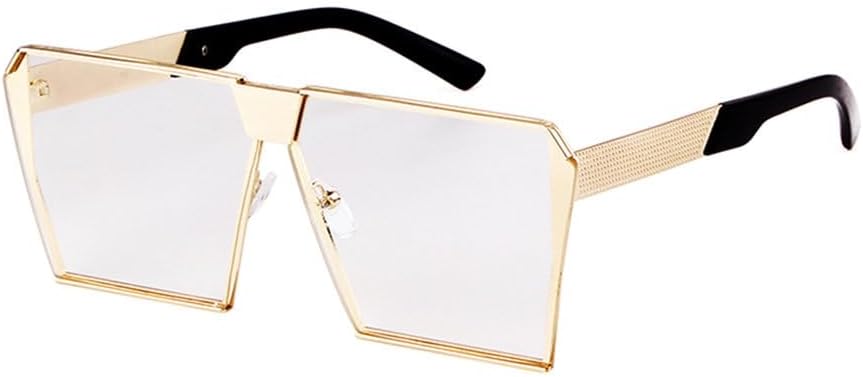 

Модные солнцезащитные очки в стиле стимпанк с зеркальными линзами для мужчин, металлические линзы, винтажные солнцезащитные очки большого размера с плоской верхней частью для женщин TYUVIVO, C7