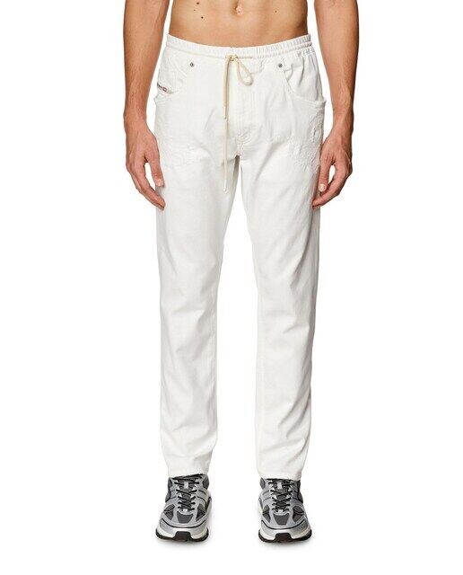 

Мужские зауженные белые джинсы 2030 D-KROOLEY JOGG Diesel, белый
