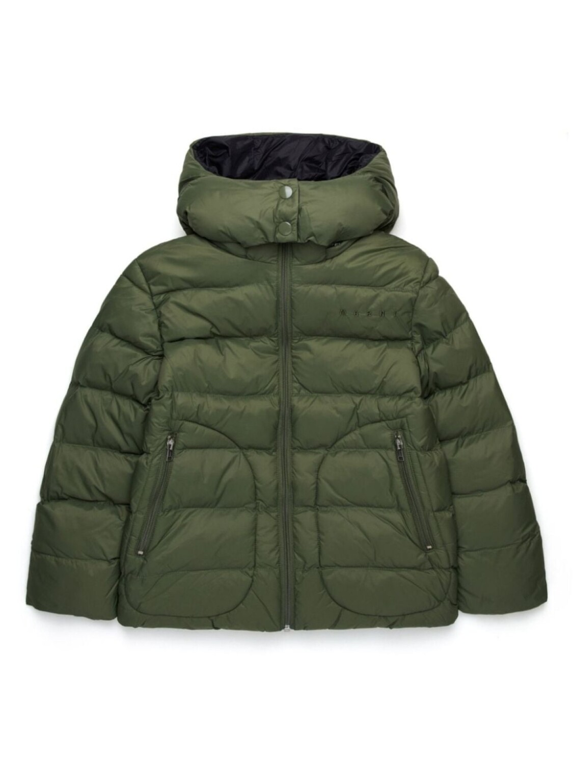 

Marni Kids куртка с вышитым логотипом, зеленый