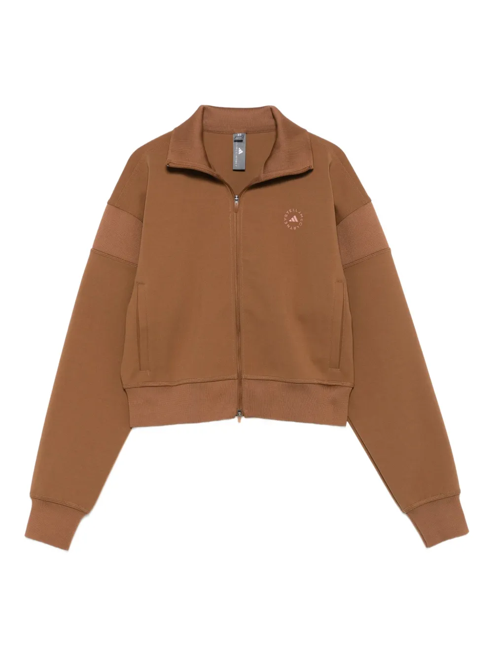 

Толстовка с застежкой-молнией спереди adidas by Stella McCartney, коричневый