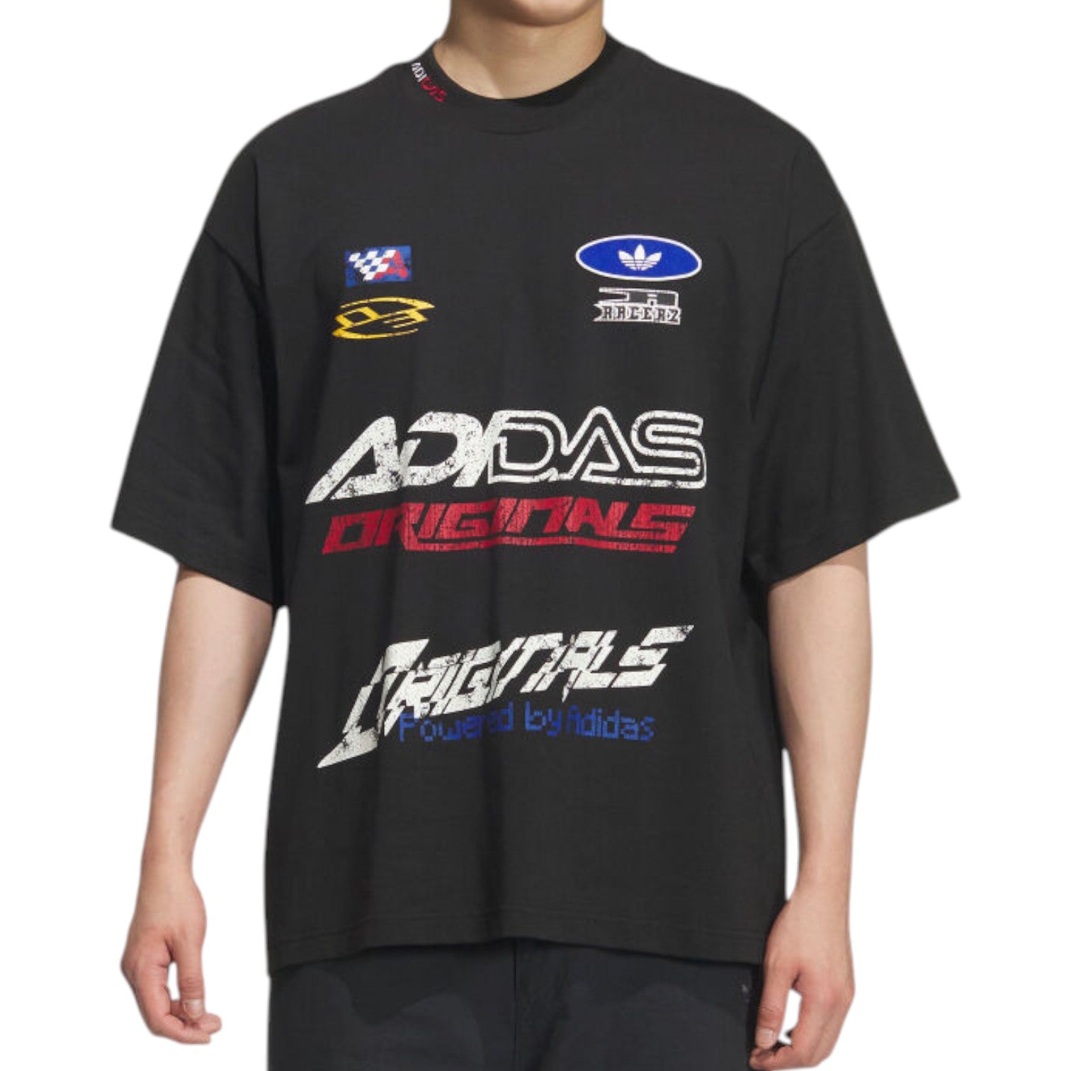 Футболка adidas Short-Sleeved Oversize T-shirt Asia Sizing 'Black' — фото 2
