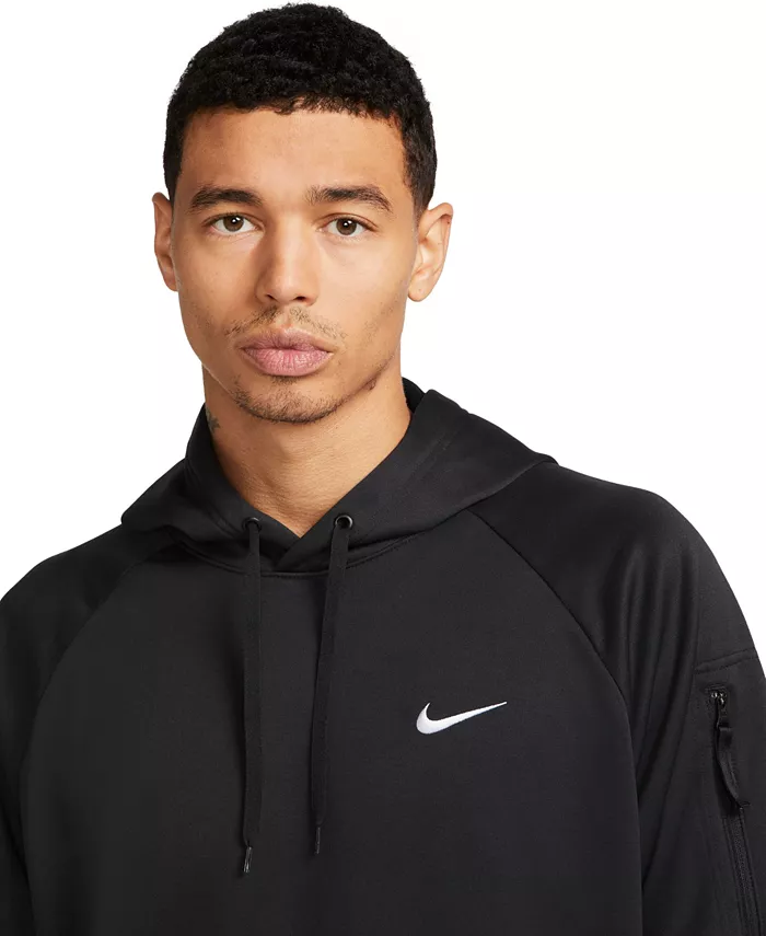 Мужская толстовка с длинным рукавом Therma-FIT с логотипом Nike, черный — фото 3