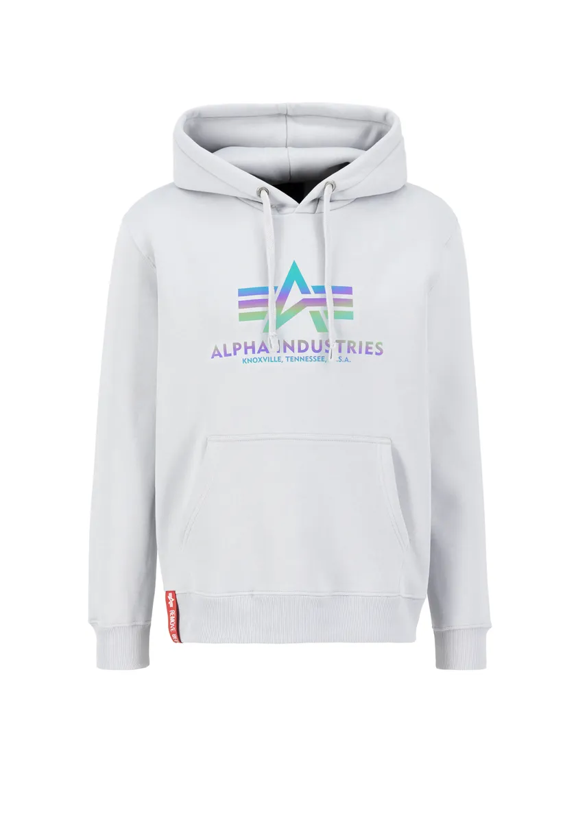 

Толстовка Alpha Industries " Alpha Industries Мужская - Толстовка Basic Hoody с радужным принтом Арт, серый