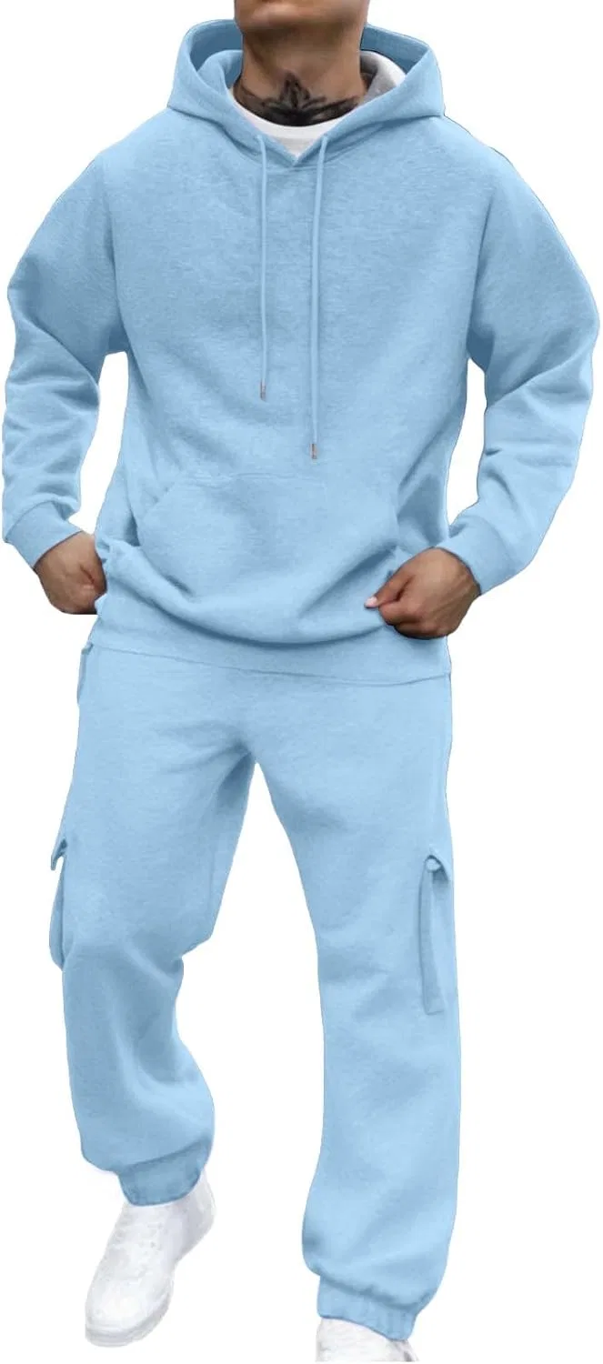 Спортивный костюм мужской из 2 предметов, трикотажный, Light Blue — фото 2