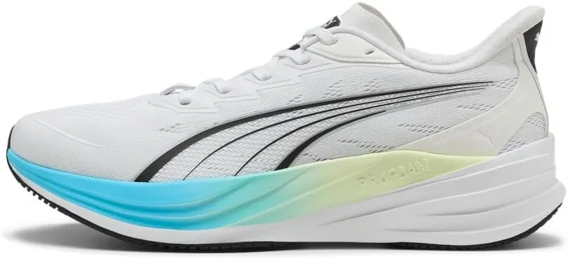 Кроссовки для бега по улицам PUMA Unisex Darter Pro 2, Puma White Luminous Blue Puma Black Apple Spritz