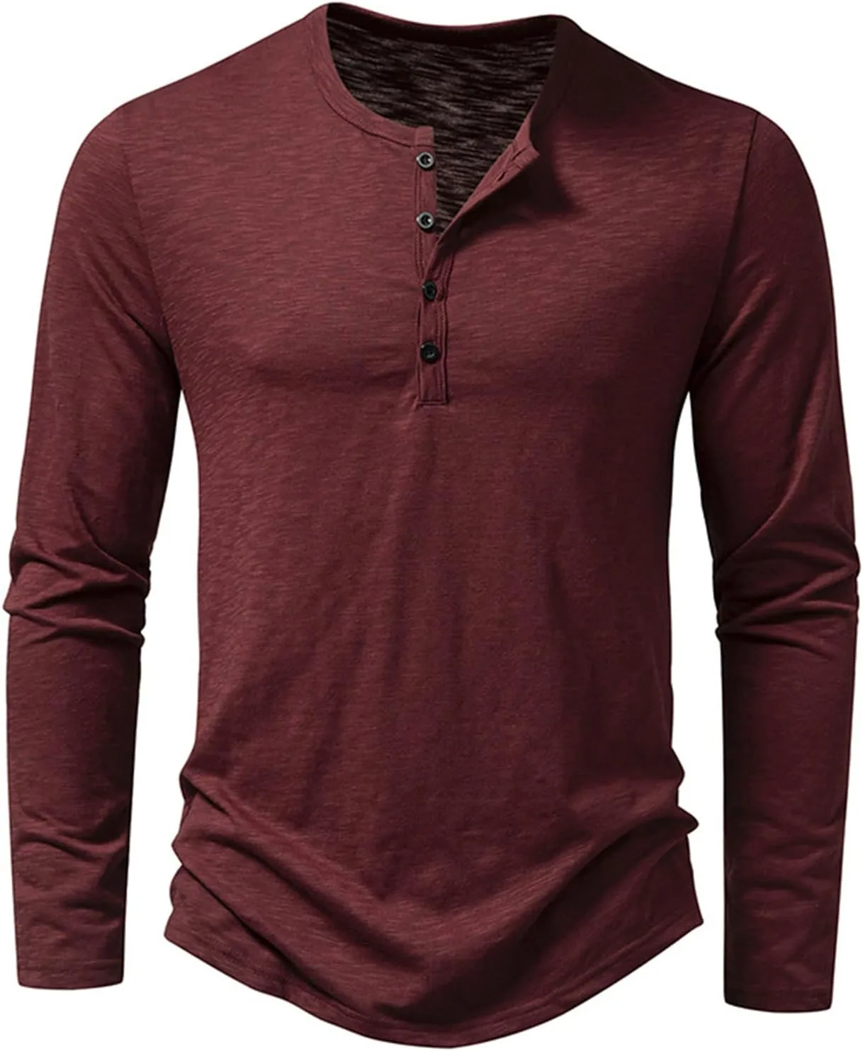 

Evzosrz Casual Henley Shirt для мужчин, легкая, с длинным рукавом