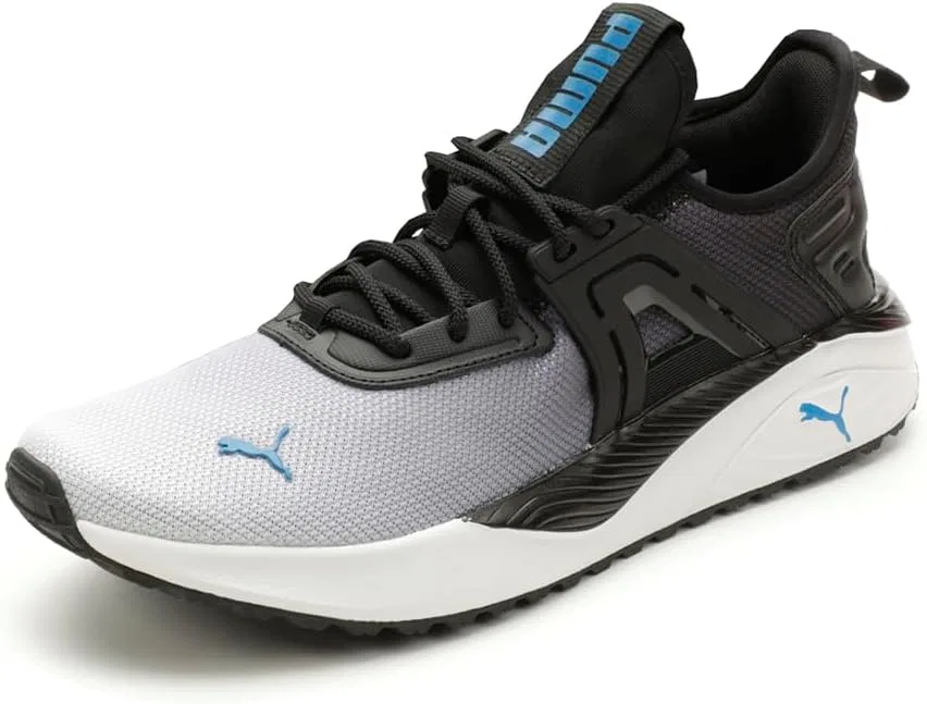 Кроссовки для бега PUMA, Feather Gray-black-team Royal — фото 3