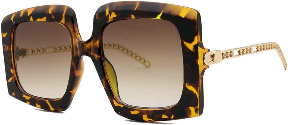 

Солнцезащитные очки для женщин с градиентной окраской и большой оправой, предназначенные для использования на открытом воздухе и защиты от ультрафиолетового излучения generic, Leopard Print