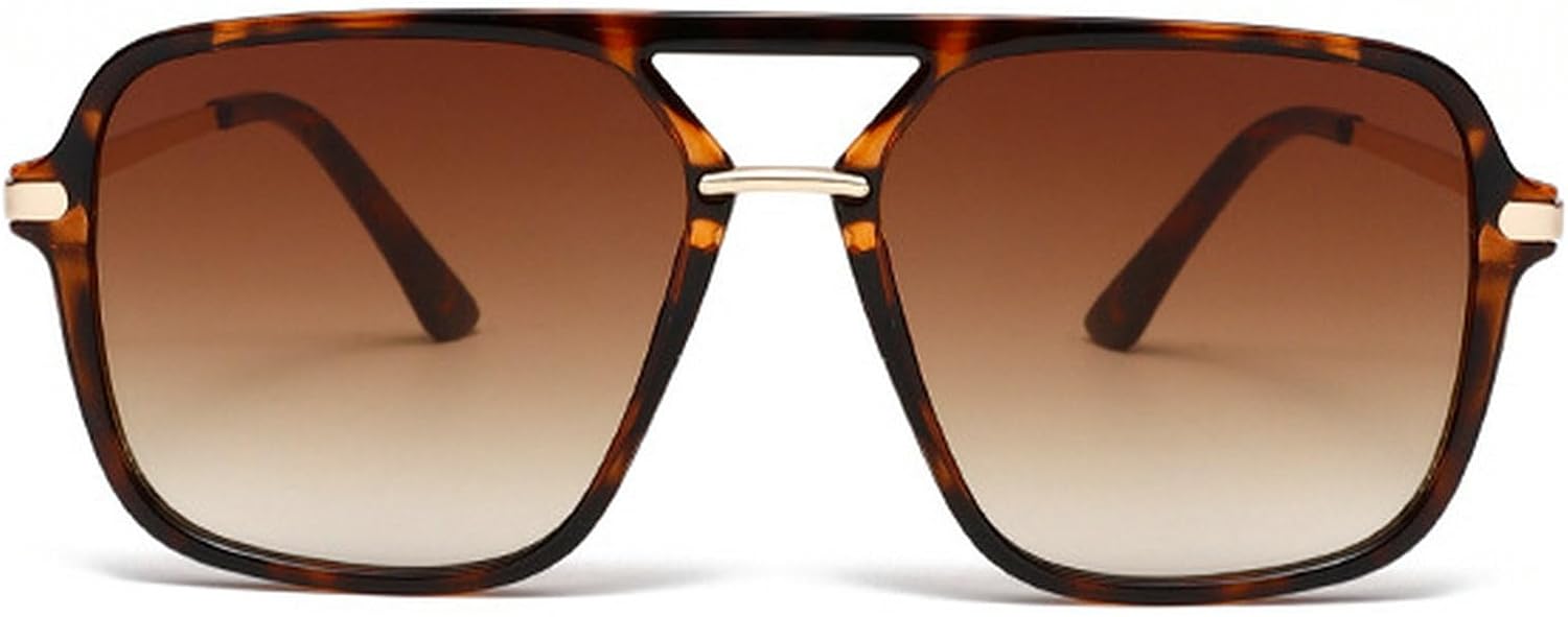 

Ретро-солнцезащитные очки-пилот в стиле 70-х для женщин и мужчин, классические квадратные солнцезащитные очки для женщин, винтажные модные очки с леопардовым принтом mincl, C1