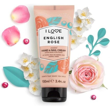 Омолаживающий крем для рук и ногтей I Love Signature English Rose с маслом ши и органическим кокосовым маслом 100 мл, I Love Cosmetics — фото 2