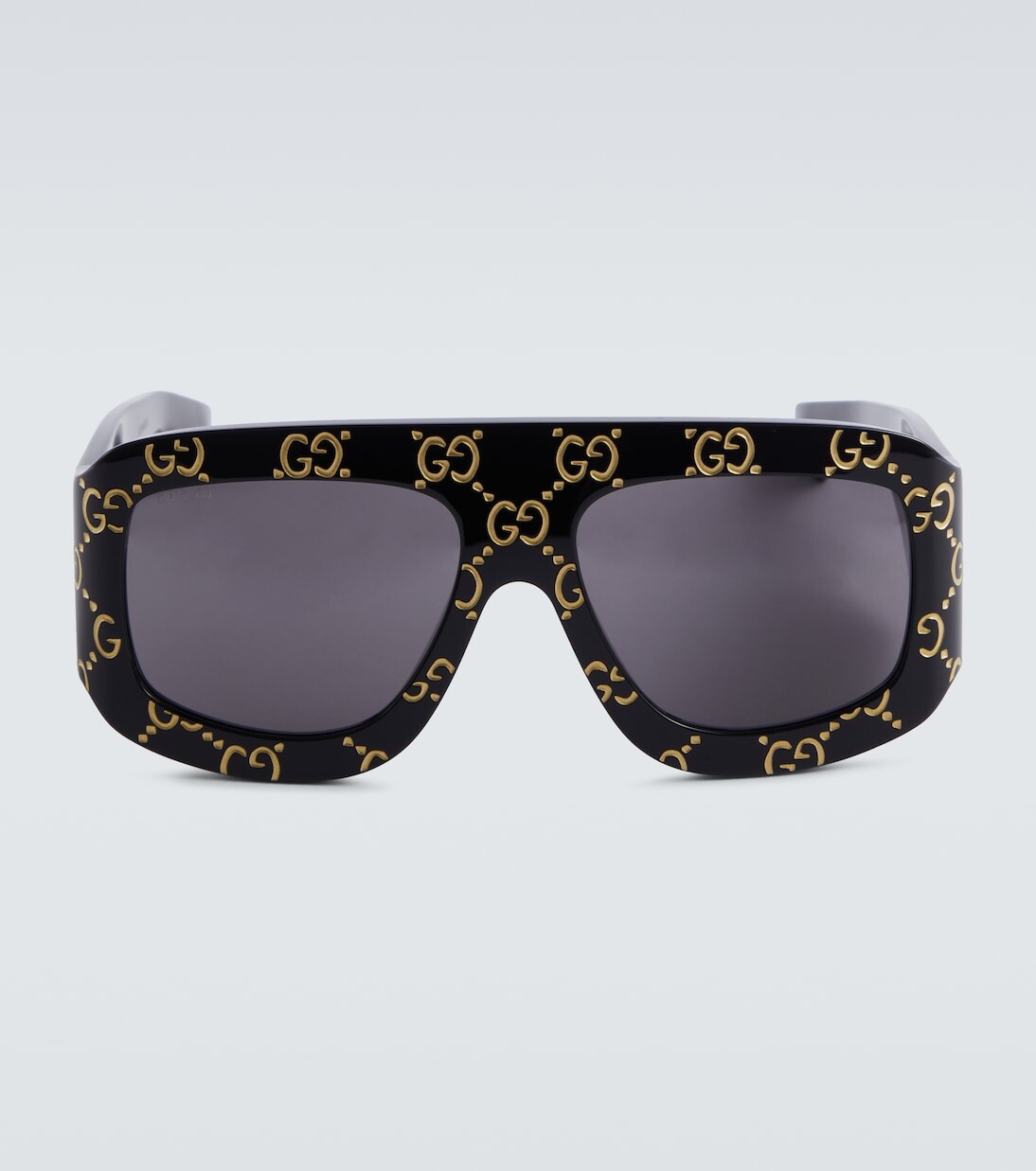 

Солнцезащитные очки-оверсайз с узором gg Gucci, черный