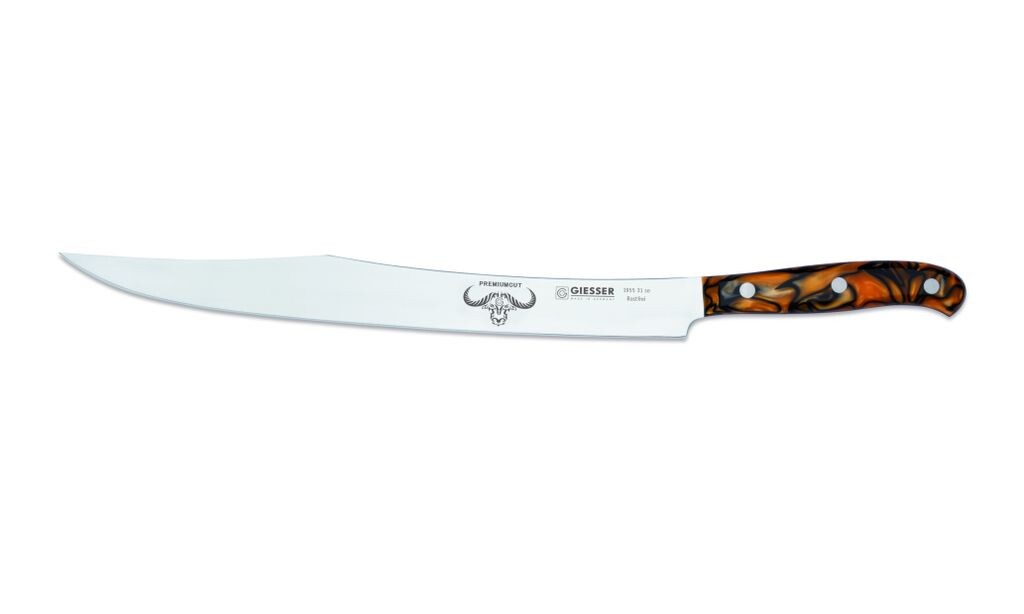 

Нож для ветчины Giesser Messer PremiumCut Акриловый нож №1 Spicy Orange 31см для барбекю