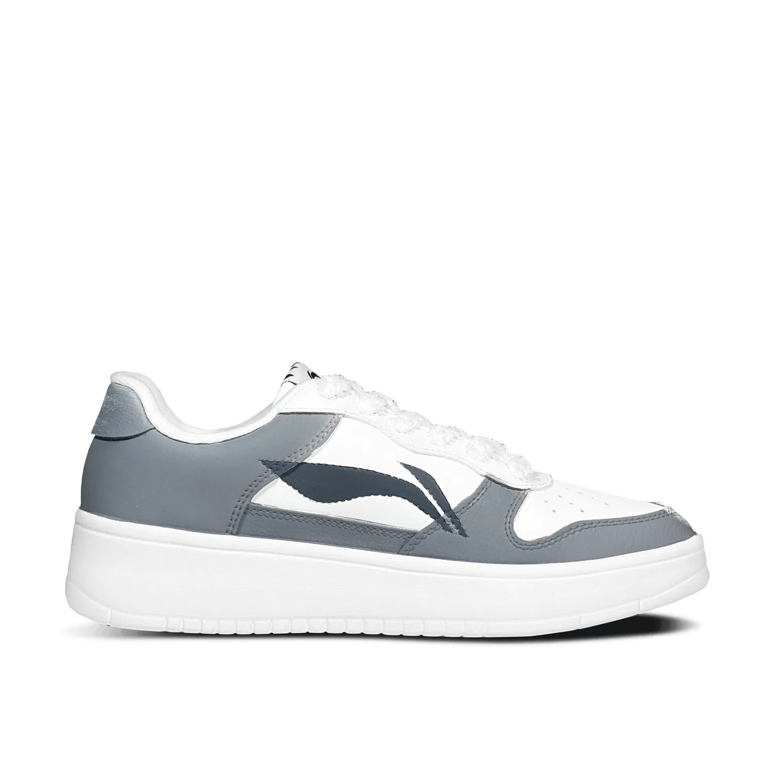 Кроссовки скейтбордические с принтом Li-Ning Grey White — фото 3