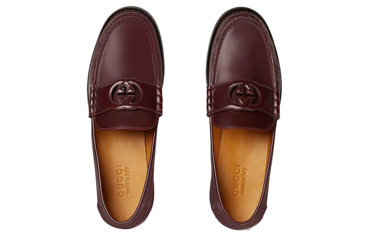 Мужские повседневные мужские низкие бордовые Gucci — фото 3