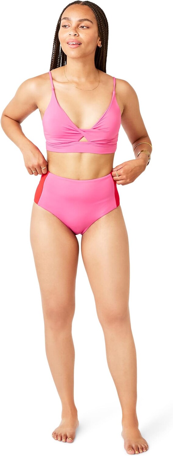 

Плавки Carve Designs Erin Color-Block Bottoms, цвет Fuchsia/Hot Red