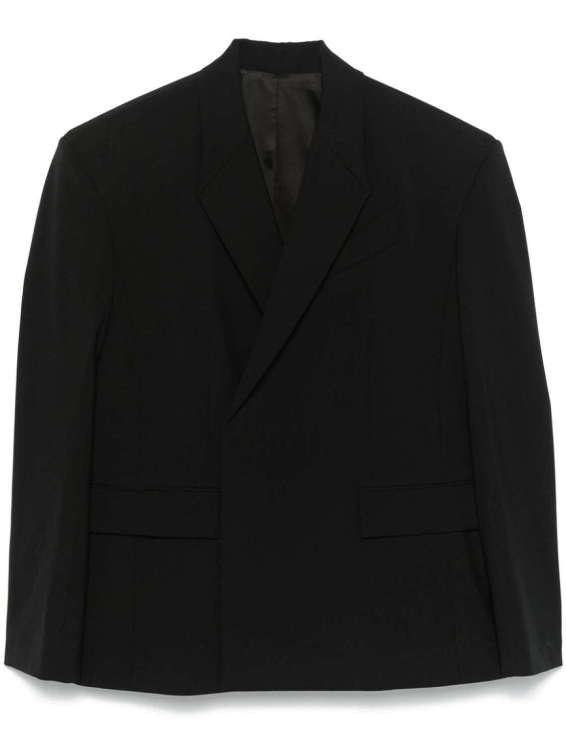 

Mugler шерстяной блейзер, черный