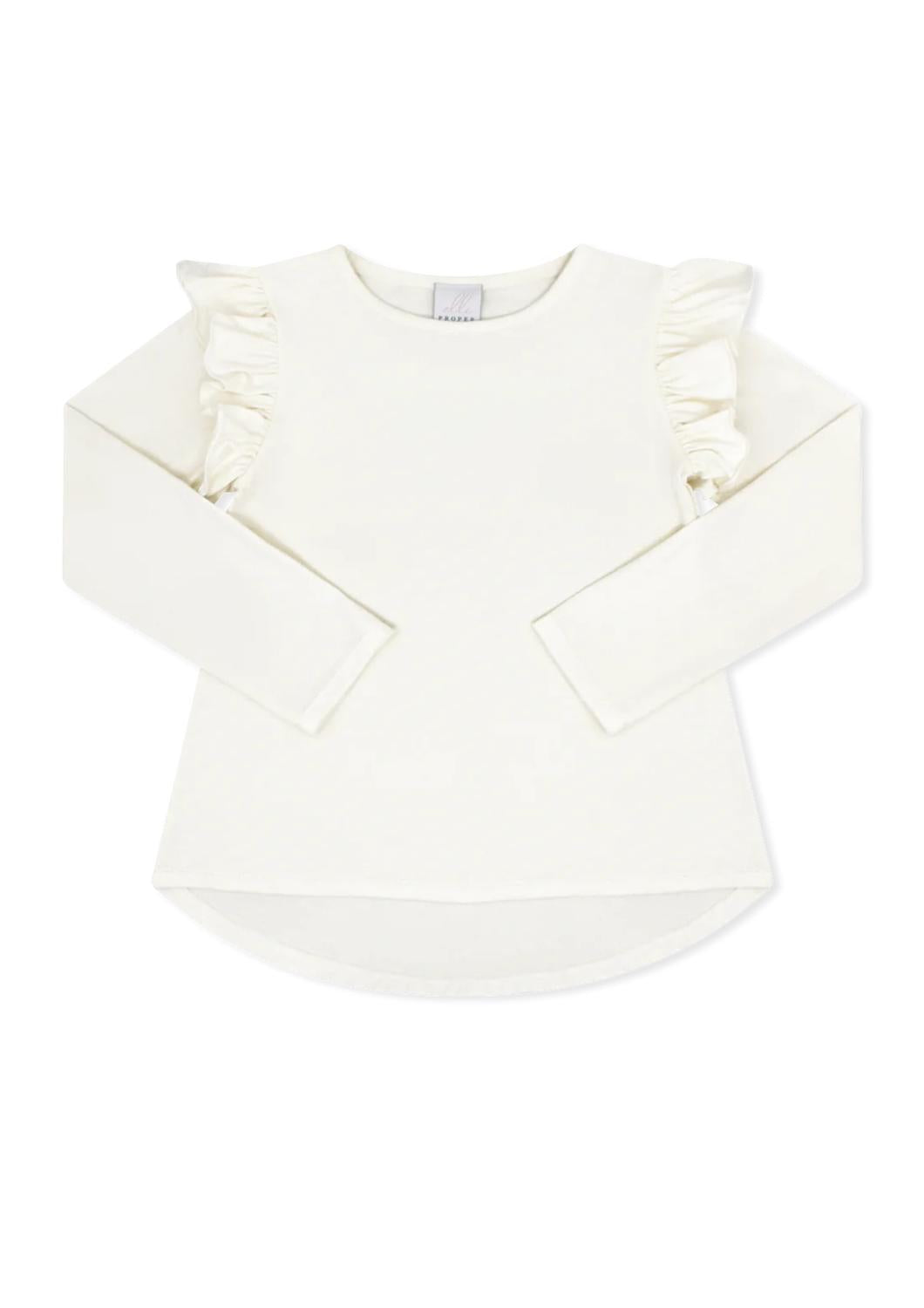 

Детская блузка Elizabeth с длинными рукавами и рюшами в цвете Charlotte Cream Set Proper