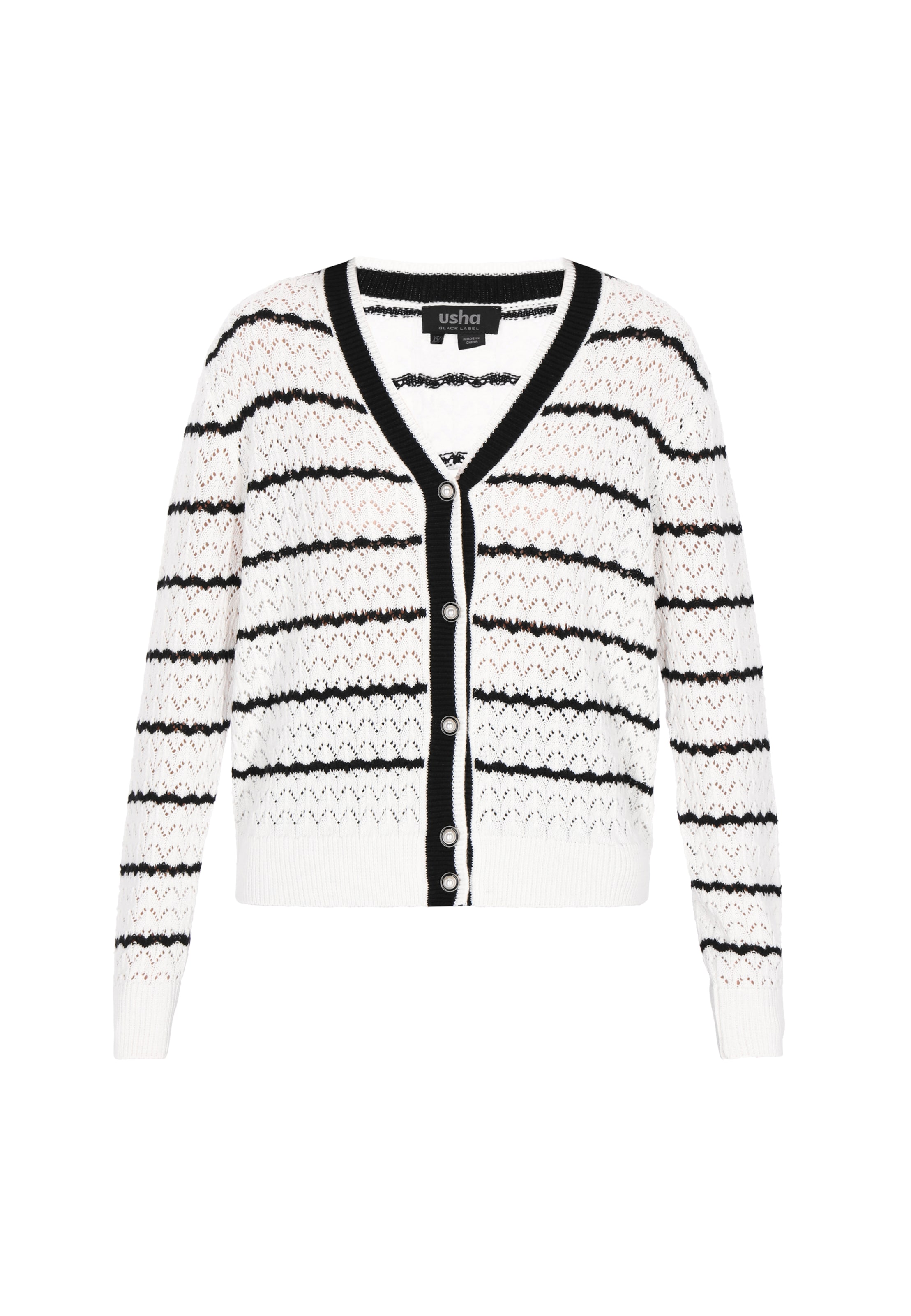 

Usha BLACK LABEL Вязаный кардиган в белом цвете
