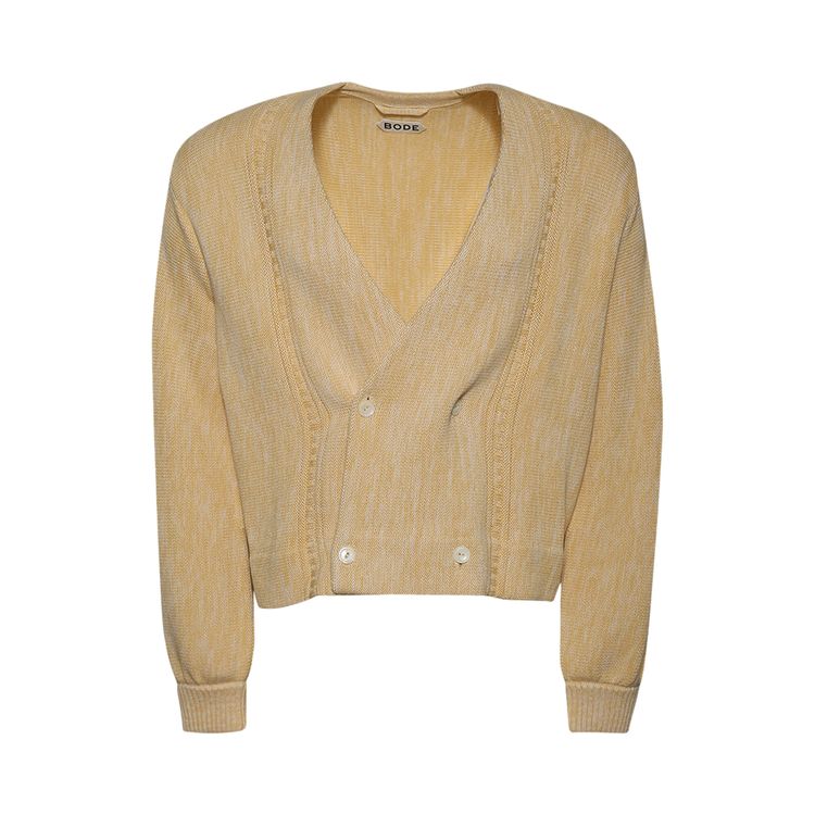 

Кардиган Bode Double-Breasted Cardigan 'Marled Ivory', желтый