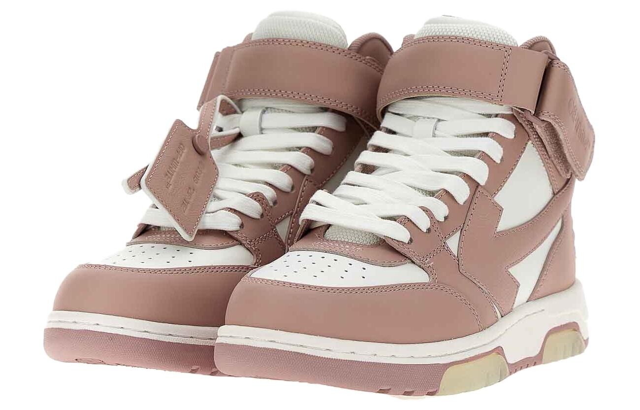 Кроссовки OFF-WHITE Out Of Office Mid Top White Pink Women's, розовый — фото 3
