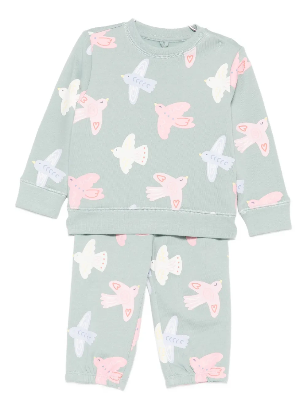 

Спортивный костюм с принтом птиц Stella McCartney Kids, зеленый