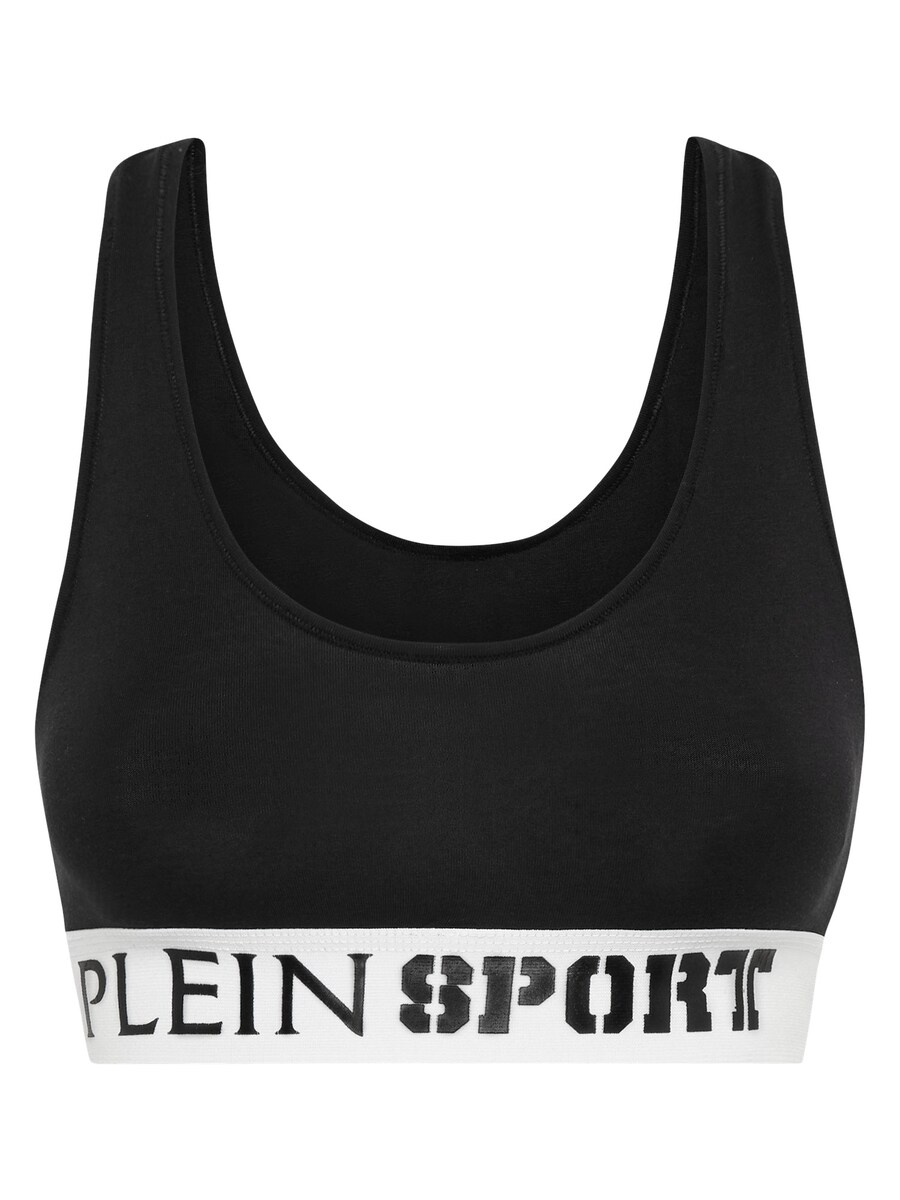 

Спортивный бюстгальтер-бралетт Plein Sport Statement, черный