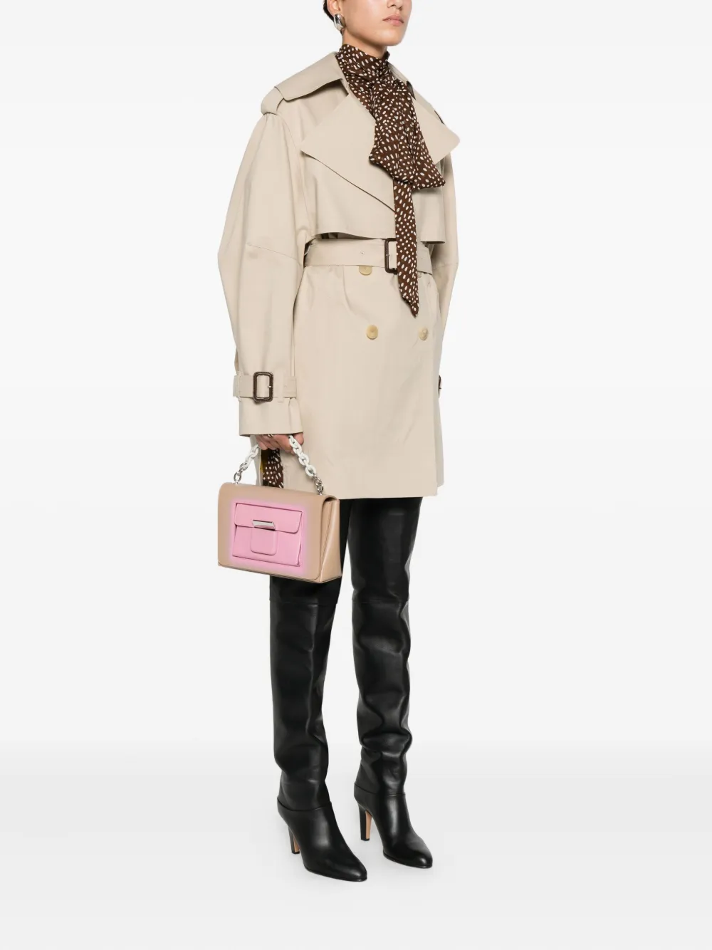 Сумка через плечо с клапаном и цепочкой Balenciaga, нейтральный — фото 2