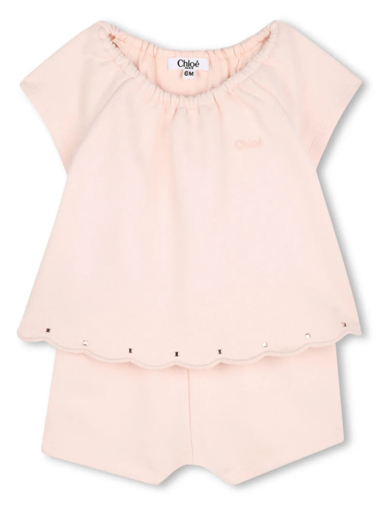 

Chloé Kids комбинезон из органического хлопка, розовый