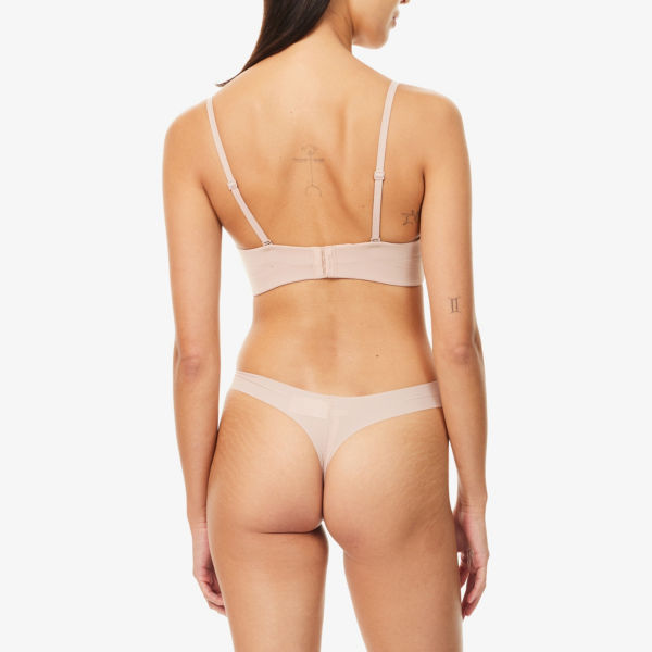 Бюстгальтер облегающий Calvin Klein Demi, бежево-розовый — фото 3