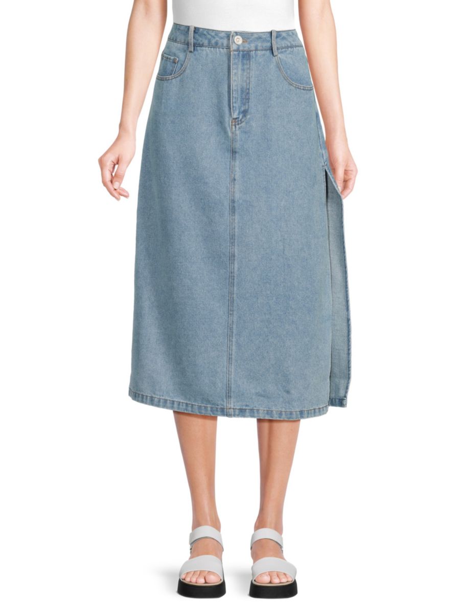 

Джинсовая юбка Aish kourt, цвет Medium Wash