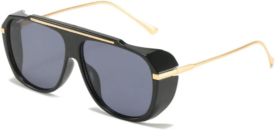 

Солнцезащитные очки в крупной оправе для мужчин и женщин, сочетание металла и пластика, модные градиентные очки с защитой от УФ-излучения UV400 MTZJH, C1