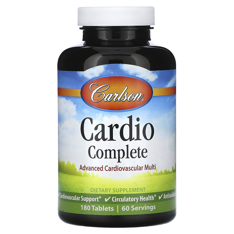 

Carlson, Cardio Complete, комплекс для сердечно-сосудистой системы, 180 таблеток