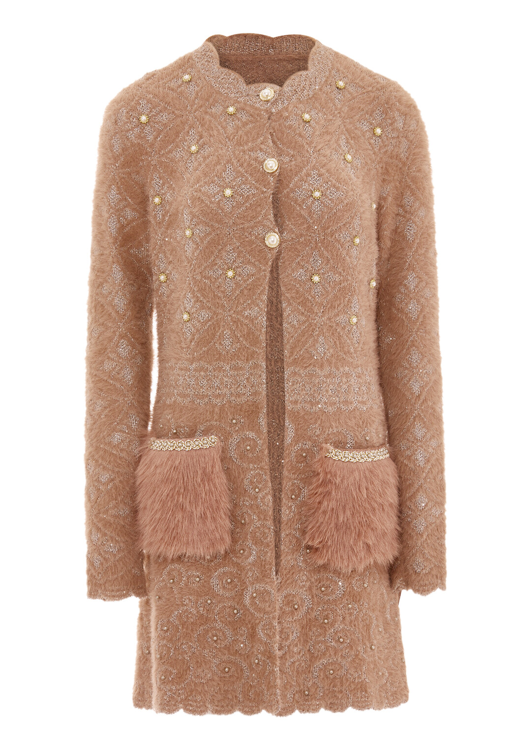 

Толстовка faina Strickjacke, цвет Dunkelrosa Rosa Gold