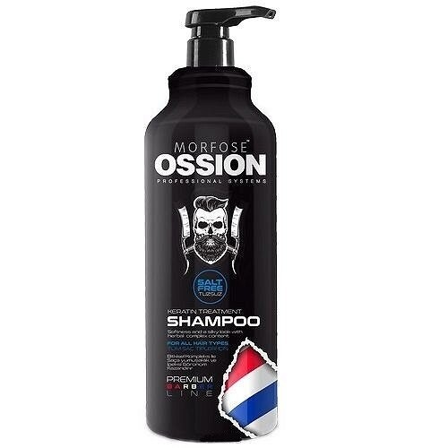 

Morfose, Ossion Premium Barber Keratin Treatment Shampoo бессолевой шампунь для всех типов волос 1000 мл