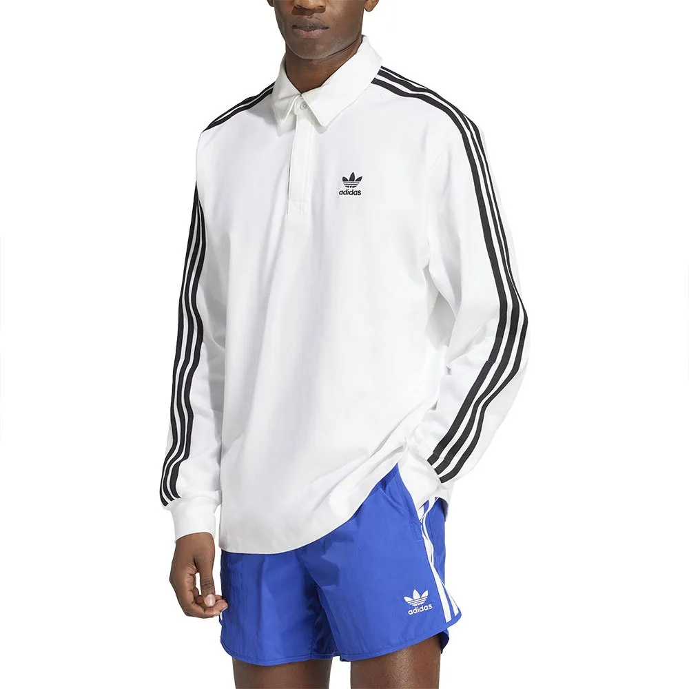 

Поло с длинным рукавом adidas Originals Adicolor Rugby, белый