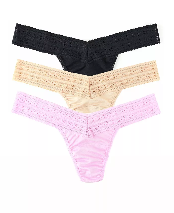 

Женские трусы-стринги Dream Ease с низкой посадкой, 3 шт Hanky Panky, мультиколор