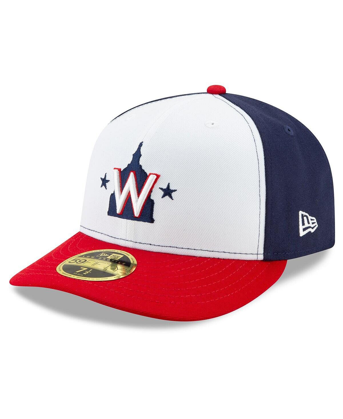 

Мужская бело-темно-синяя бейсболка Washington Nationals Alternate 2020 Authentic Collection Низкопрофильная приталенная шляпа для поля New Era