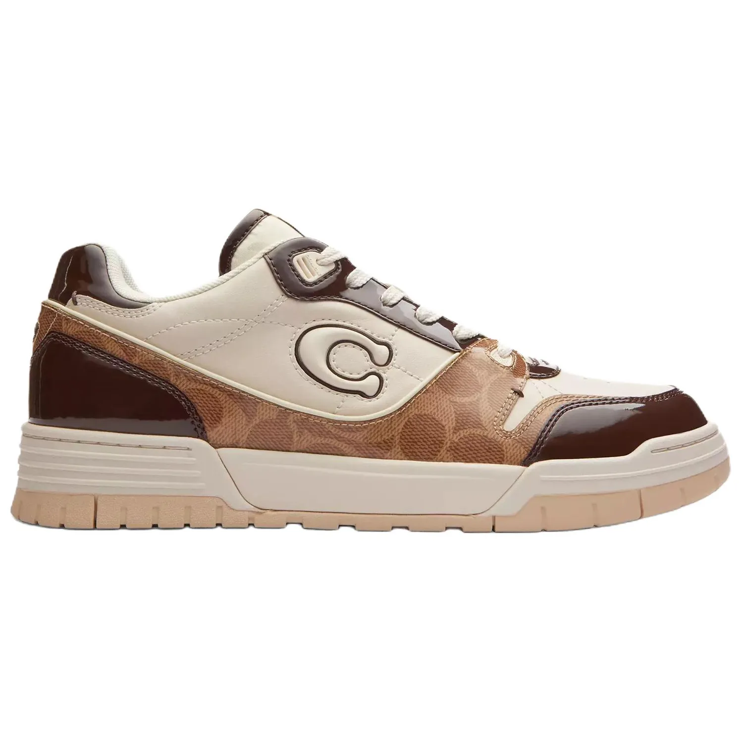 COACH Кроссовки Soho Leather Low top Skateboard мужские коричневые — фото 3