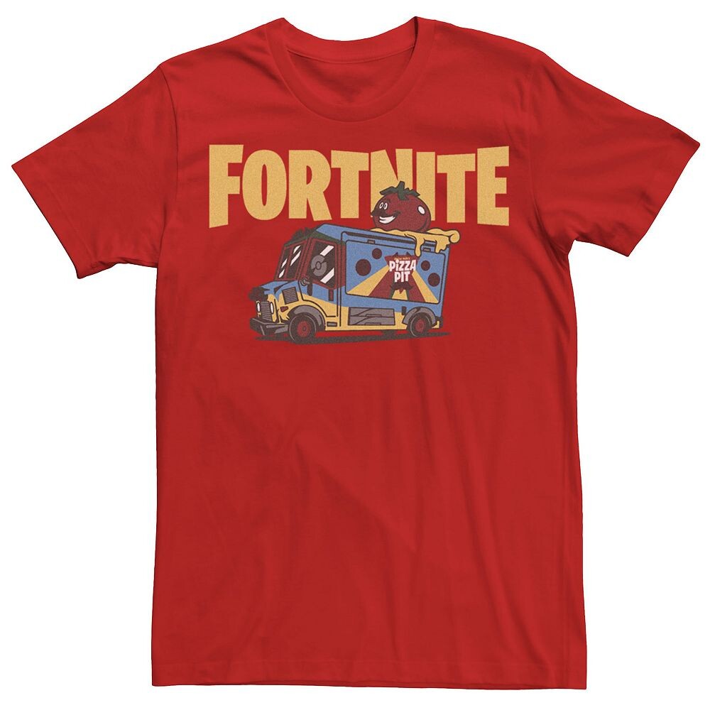 

Мужская футболка с логотипом Fortnite Petes Pizza Fortnite Truck Licensed Character, красный