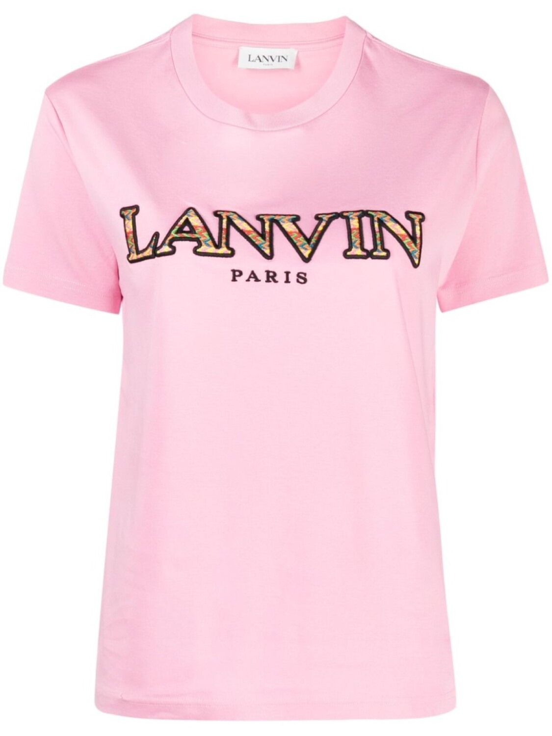 

Lanvin футболка с вышитым логотипом, розовый