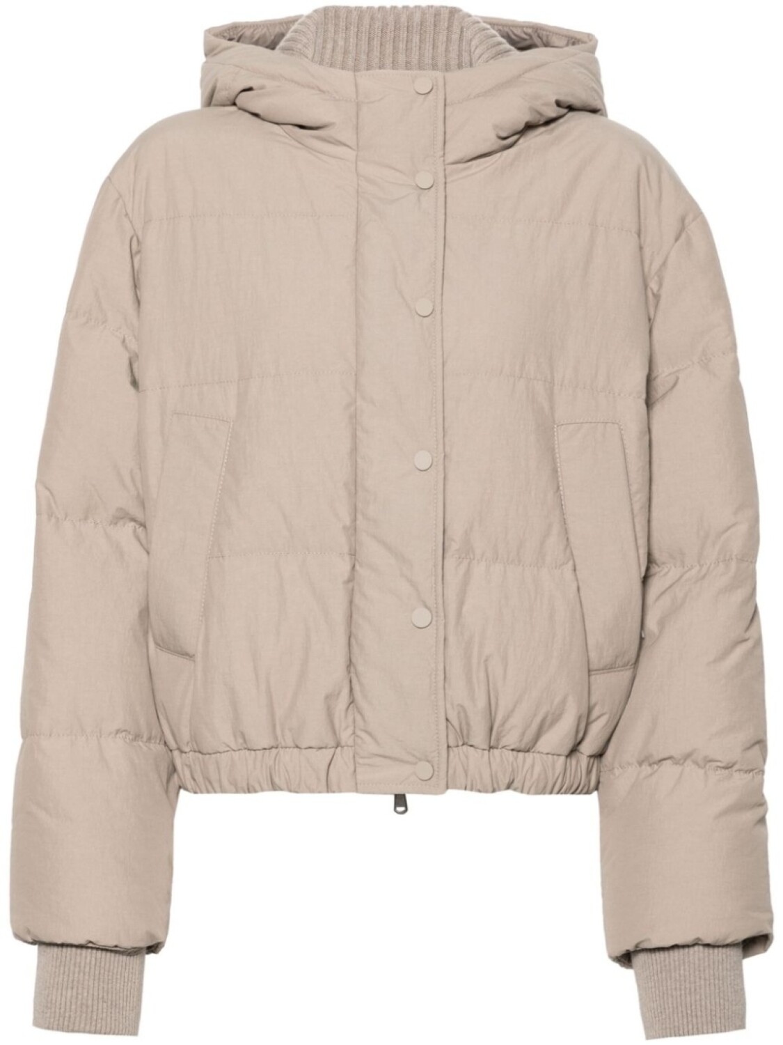 

Brunello Cucinelli пуховик с капюшоном, нейтральный цвет