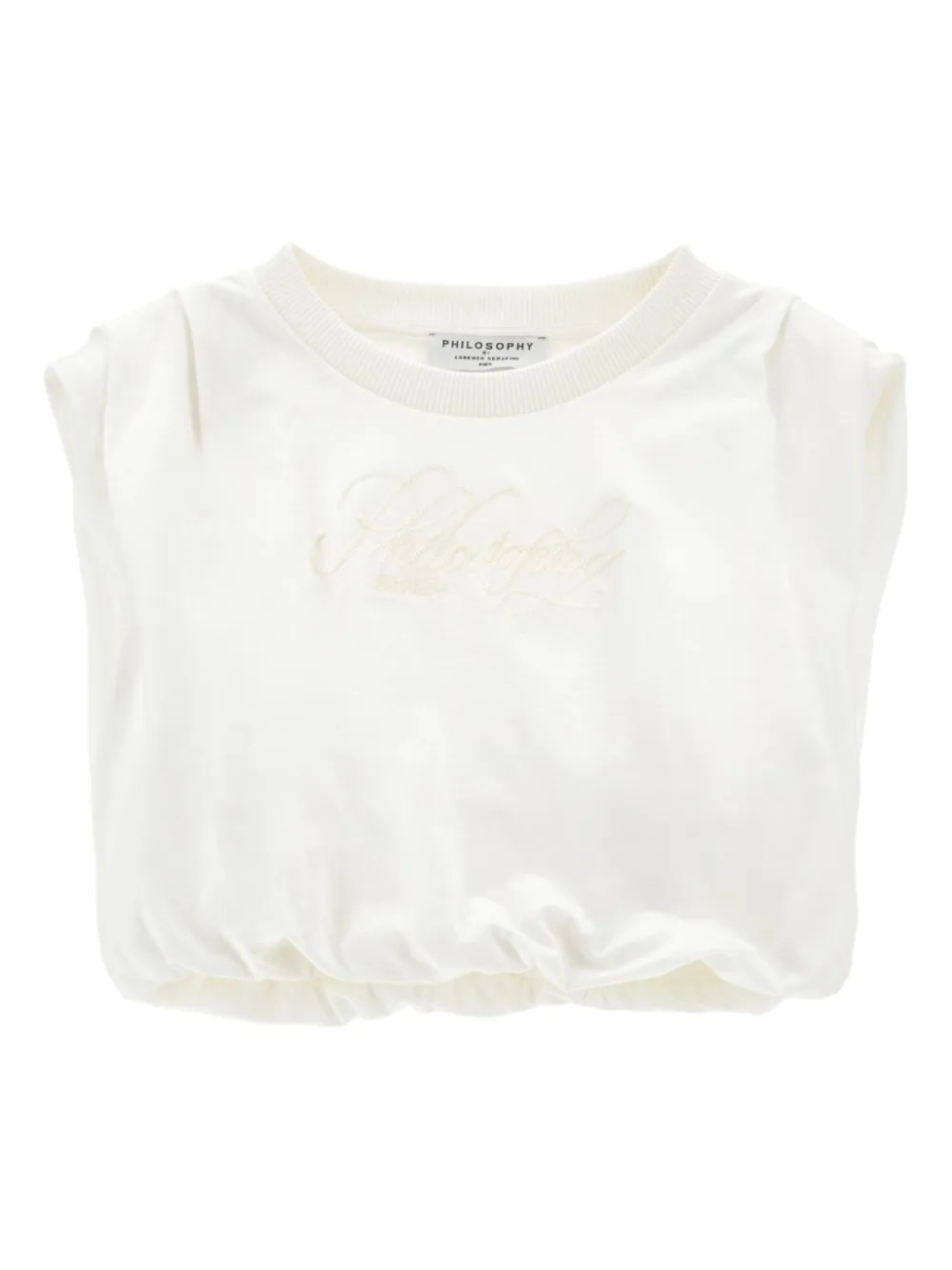 

Philosophy Di Lorenzo Serafini Kids футболка с вышитым логотипом, белый
