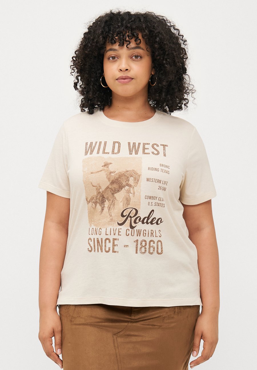 

Футболка ONLY Carmakoma CARPAYTON O NECK TEE, Pumice Stone/Beige