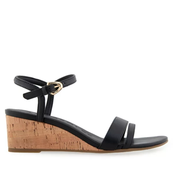 Женские босоножки на танкетке Witt Aerosoles, цвет black cork — фото 2