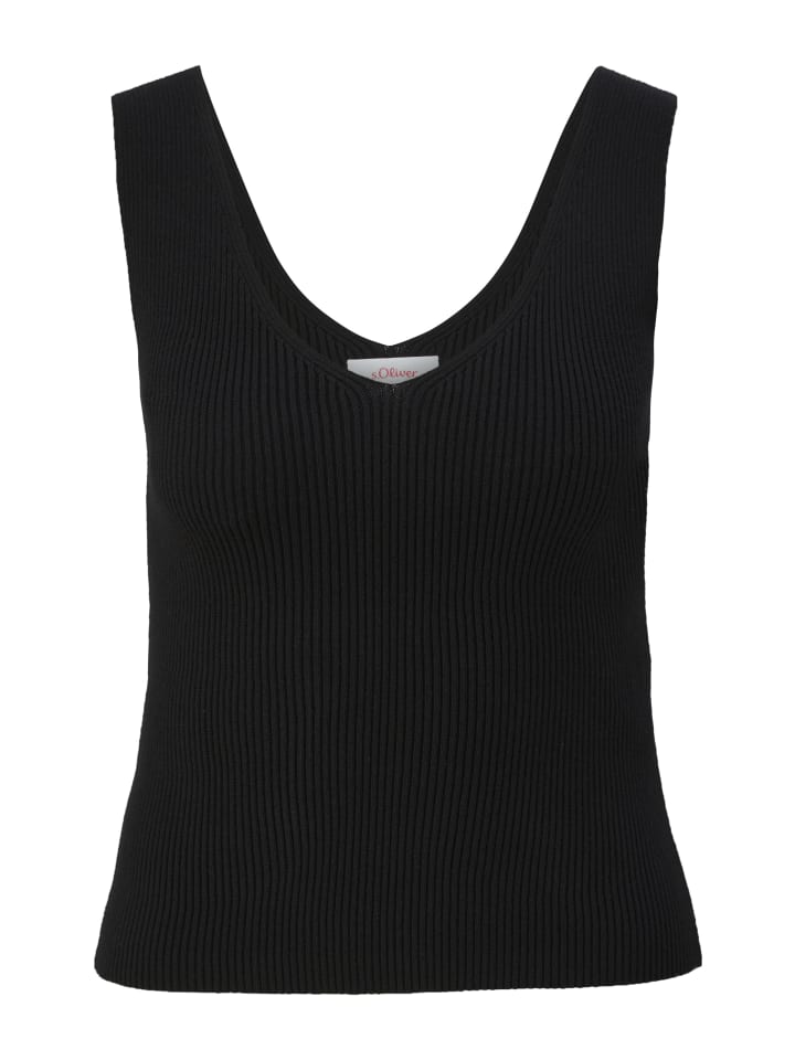 

s.Oliver Вязаный жилет-пуловер черного цвета (9999_black)